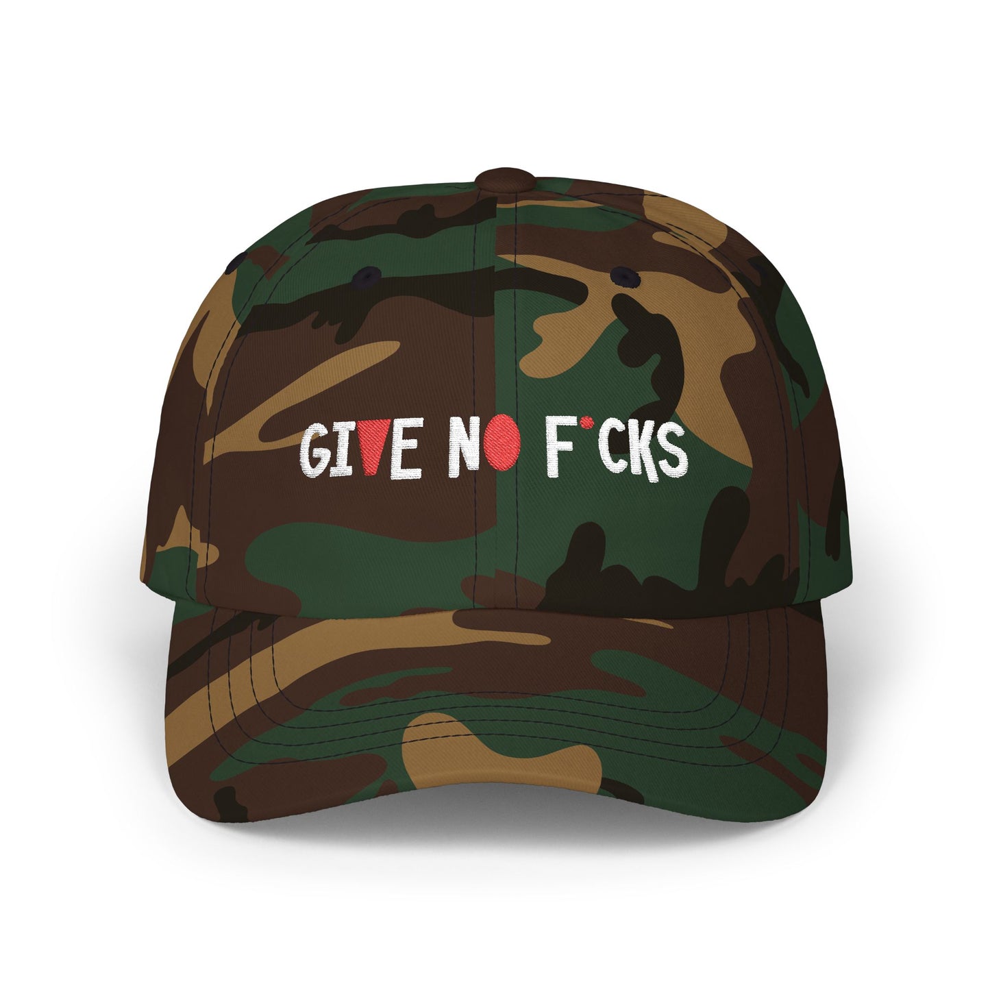 Cap - 'Give No Fucks' Bold Quote Classic Dad Cap