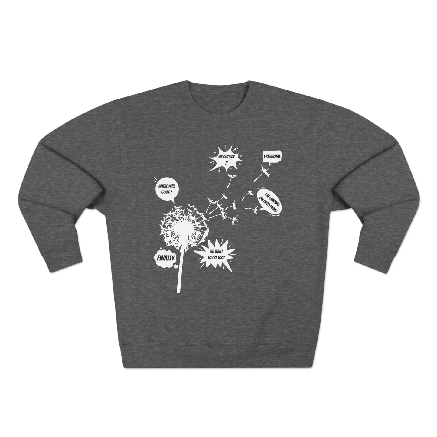 Embrace Freedom with 'We Outside!!' Dandelion Tee & Sweatshirt - Exploding Imagination