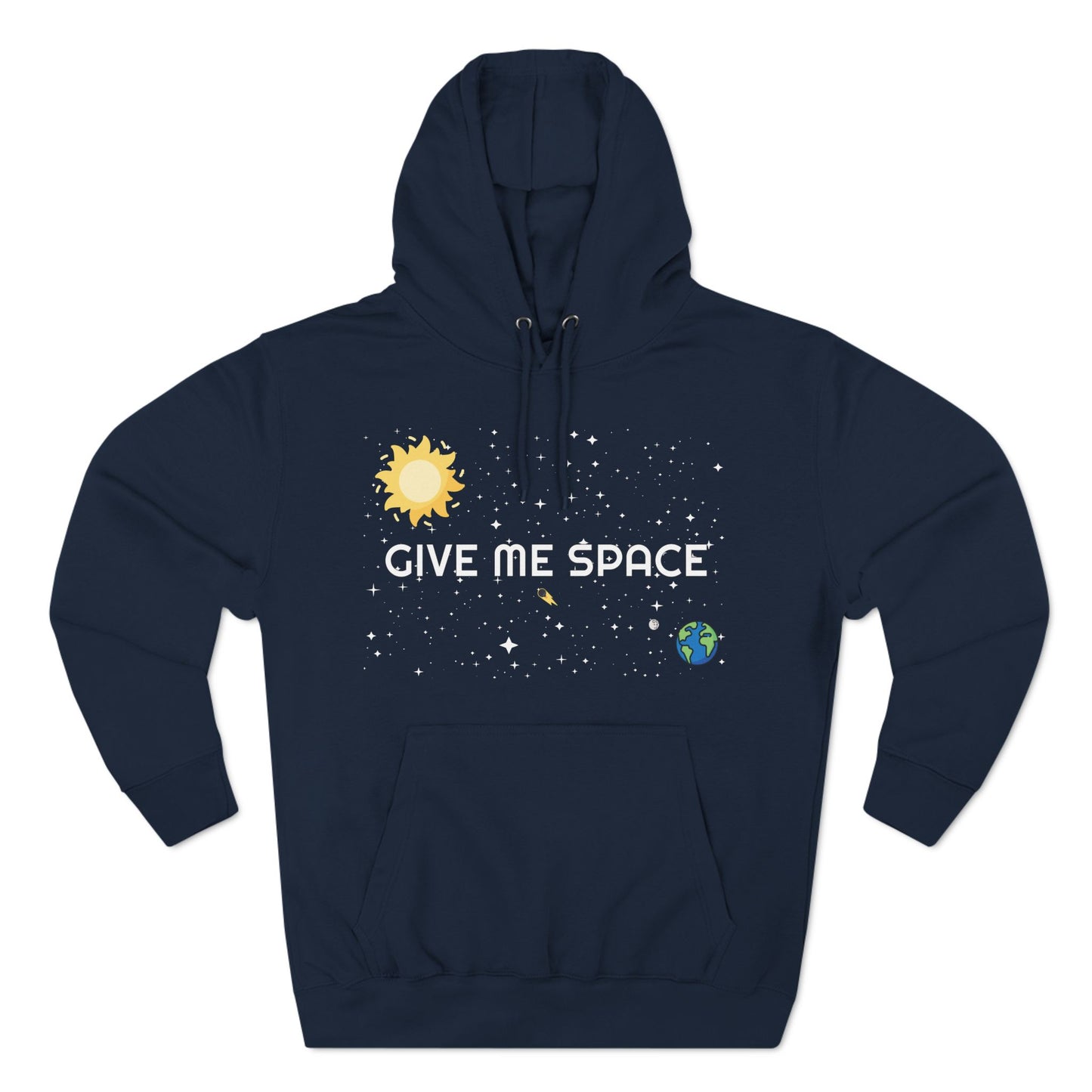 Space Hoodie - 'GIVE ME SPACE' and 'I think it's very healthy to spend time alone' Design