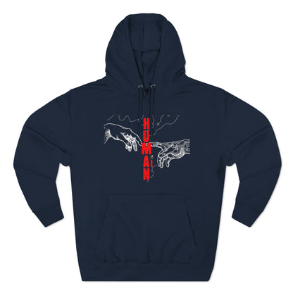 The Creation of Ai - Binary Genesis Three-Panel Fleece Hoodie