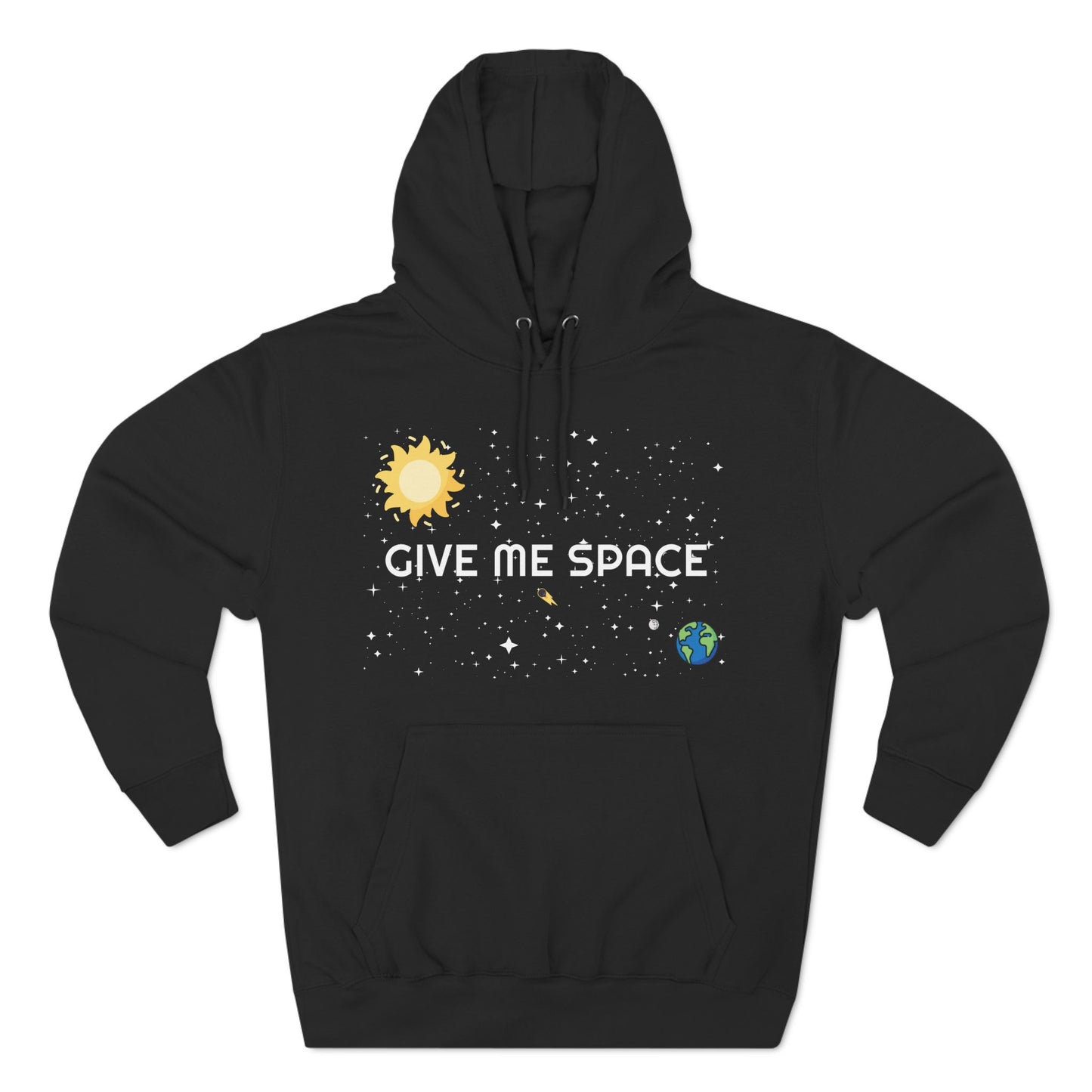 Space Hoodie - 'GIVE ME SPACE' and 'I think it's very healthy to spend time alone' Design