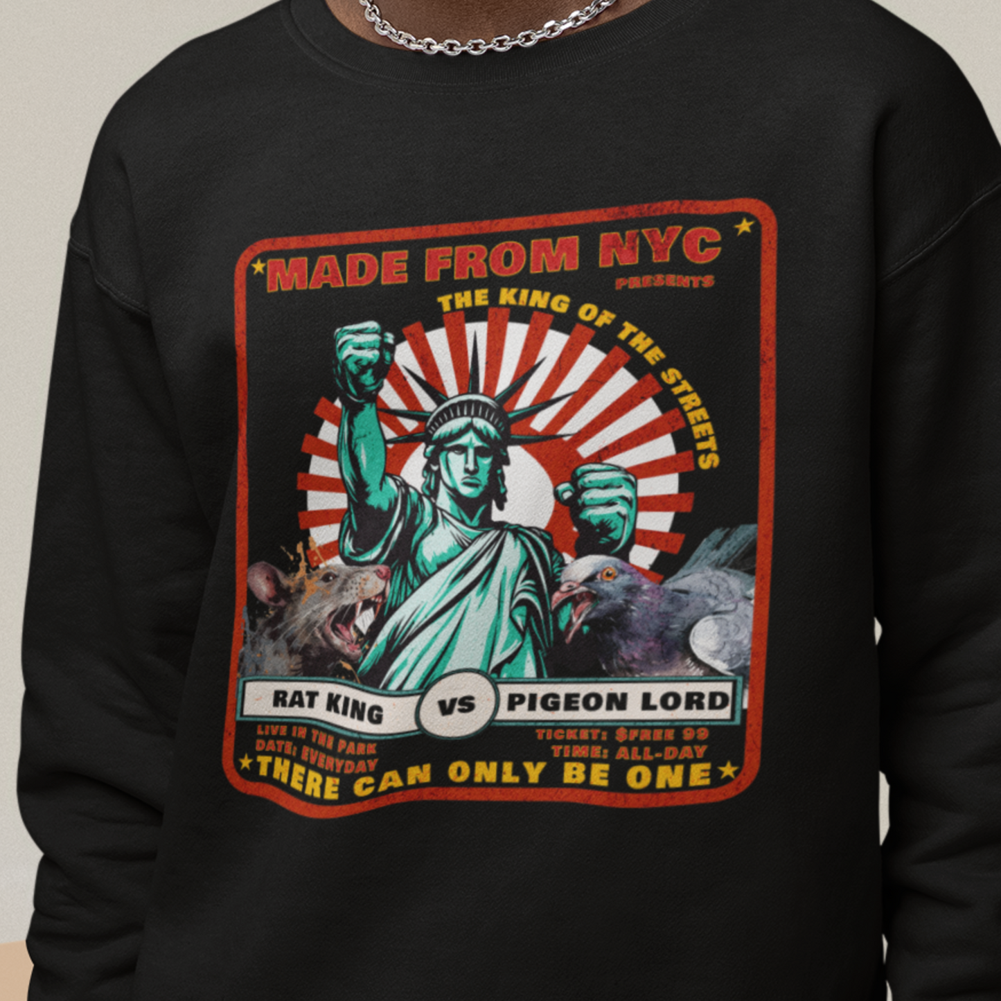 The King of the Streets - Rat King vs Pigeon Lord - Sweatshirt