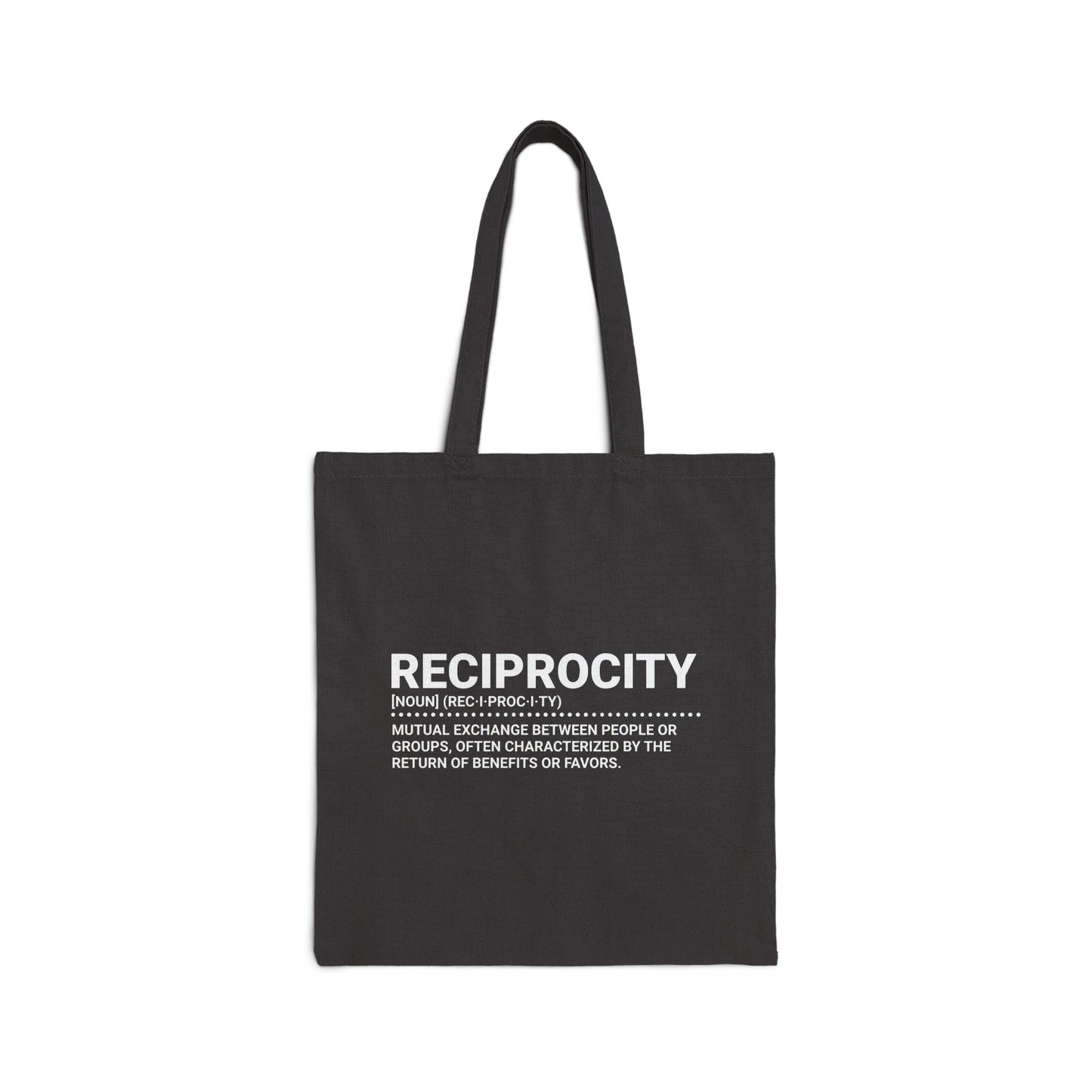 The Lexicon Collection: Reciprocity Tote Bag by Exploding Imagination