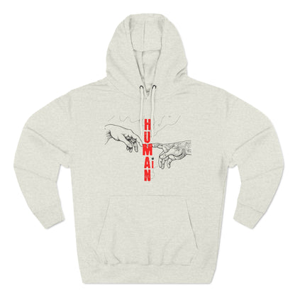 The Creation of Ai - Binary Genesis Three-Panel Fleece Hoodie